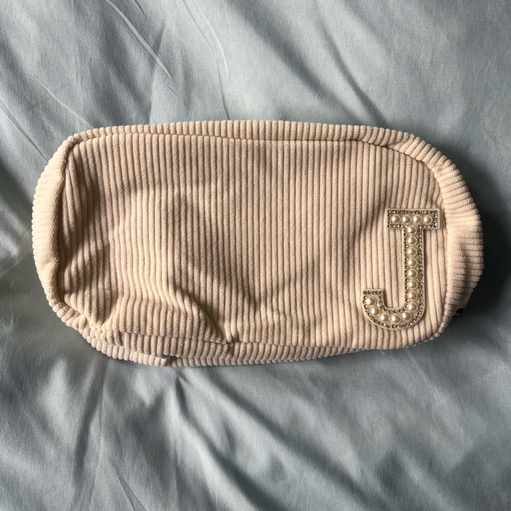 "J" Initial Cosmetic Bag